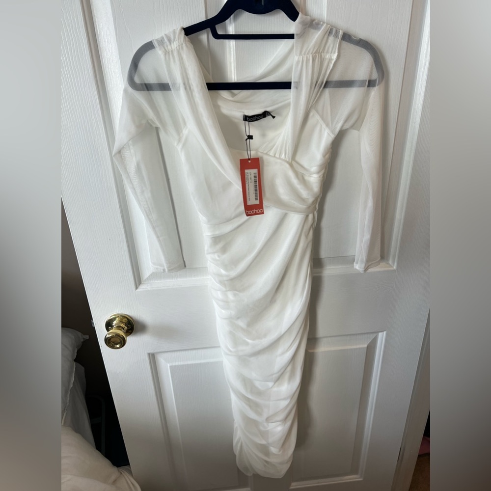 White court wedding dress